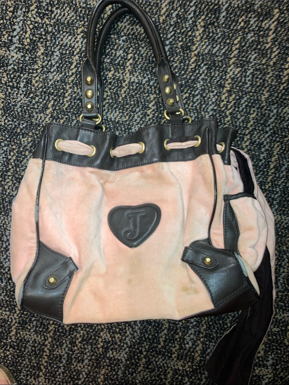 Vintage Juicy Couture Pink Suede Scottie Dog bag missingchain - Picture 7 of 17